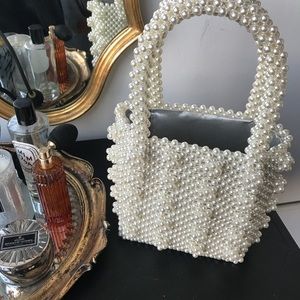 Pearl hand beaded bag - not shrimps !!